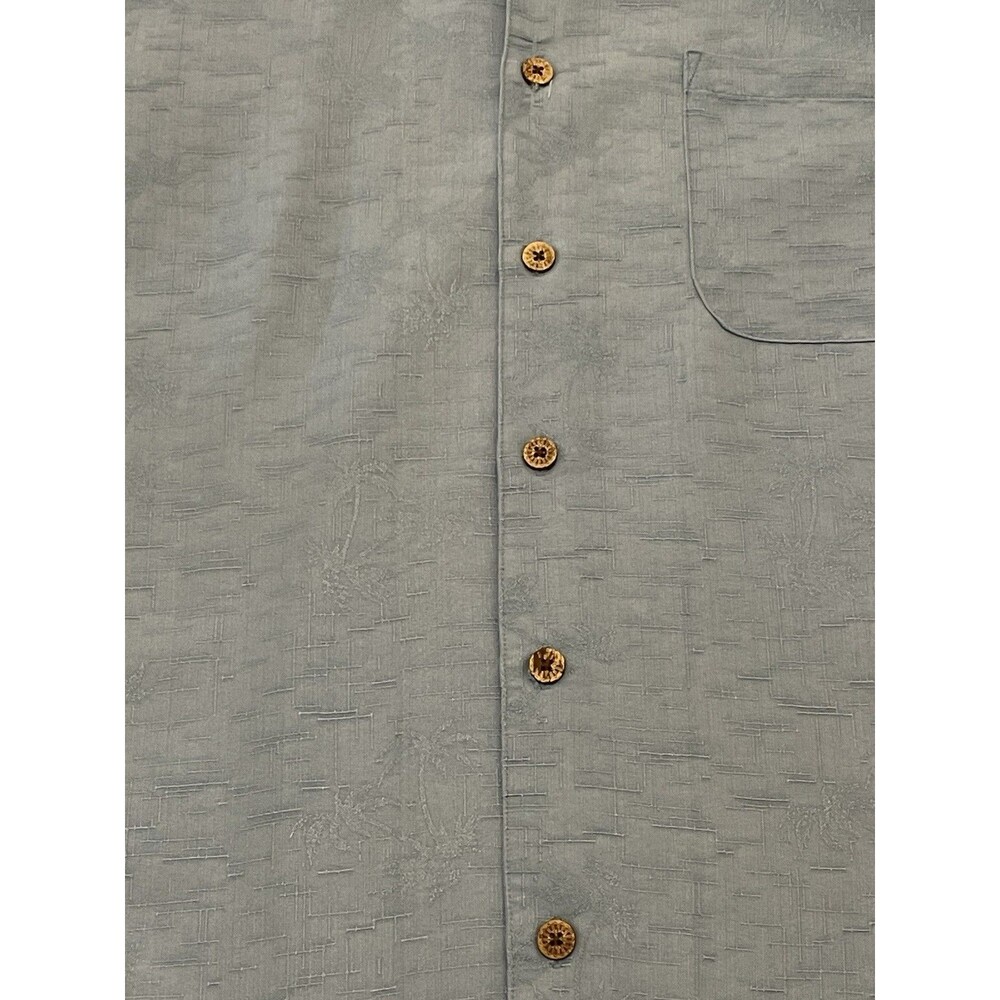 Caribbean Joe Men's Blue Short Sleeve Button Up Tropical Hawaiian Shirt Size L - Picture 3 of 5